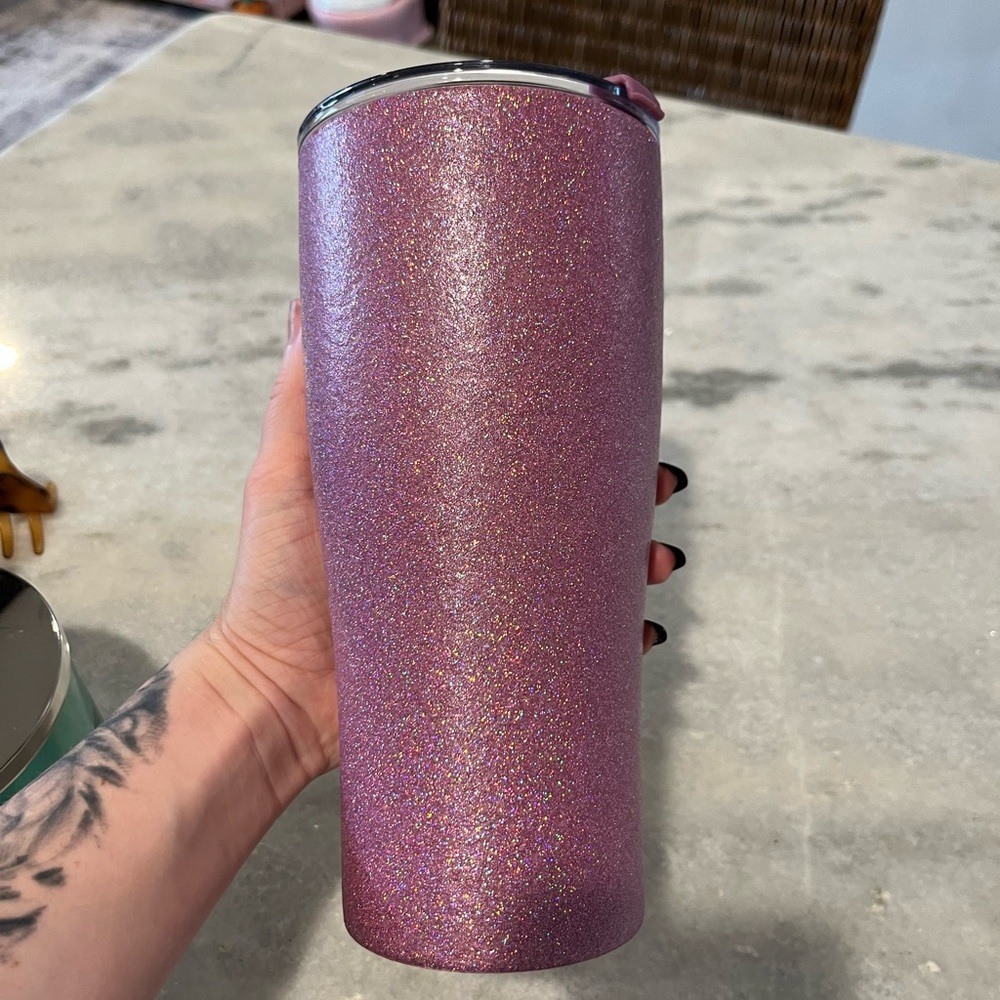Sparkling Pink Glitter Tumbler